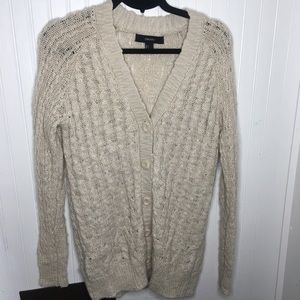 Cream Cable Knit Cardigan